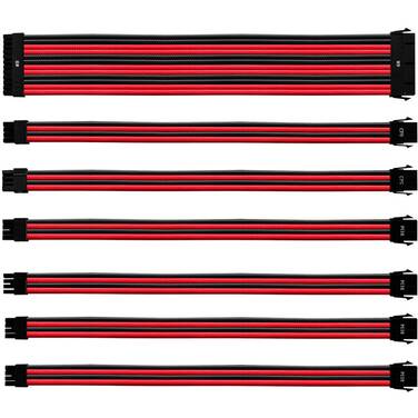 Cooler Master Sleeved Extension Kit V2CMA-NEST16RDBK1-GL Universal PSU - Red/Black