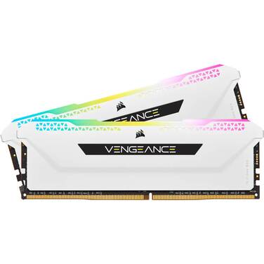 32GB DDR4 Corsair (2x16GB) CMH32GX4M2D3600C18W 3600MHz Vengeance RGB Pro SL Ram Kit WHITE