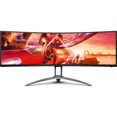 49 AOC AGON AG493UCX2 5K Curved UltraWide FreeSync VA Gaming Monitor with Speakers and Height Adjust