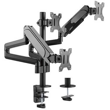 17-27 Brateck LDT48-C036 Triple Monitor Pole Mounted Gas Spring Monitor Arm