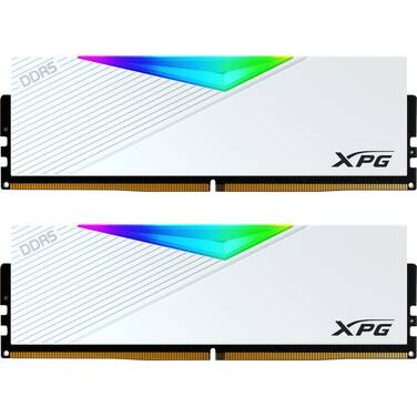 32GB DDR5 (2x16G) Adata 5600Mhz XPG Lancer RAM AX5U5600C3616G-DCLARWH White