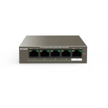 5 Port Tenda TEG1105P-4-63W Gigabit Network Switch With 4-Port Power over Ethernet