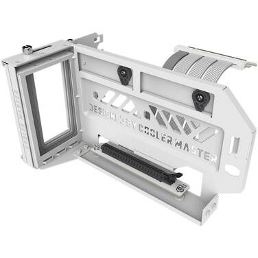 Cooler Master White Universal Vertical VGA Card Holder and PCIe x16 Riser Cable