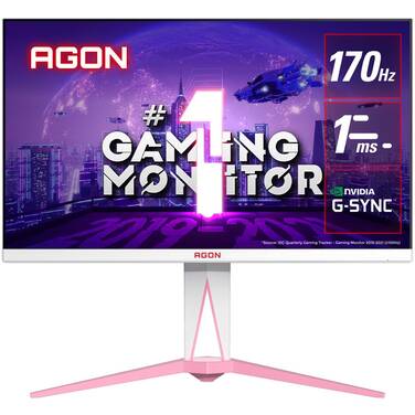 27 AOC AGON AG275QXR 170Hz QHD IPS Pink/White Gaming Monitor