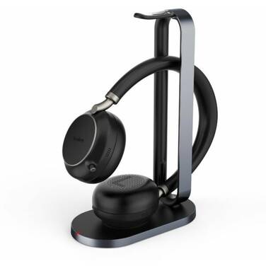 Yealink BH76-CH-BL-C-UC Bluetooth Wireless Stereo Headset With Charging Stand Black