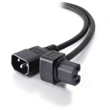 ALOGIC 2m IEC C14 to IEC C15 (Right Angled) High Temperature - Male to Female - MF-C14RTC15-02