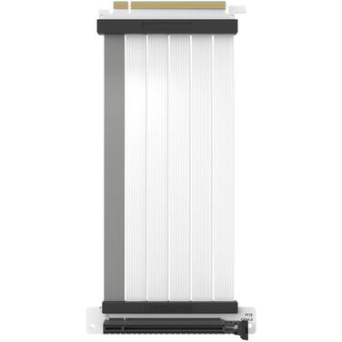 White PCI-E 4.0 x16 Riser Cable V2  300mm MCA-U002R-WPCI40-300