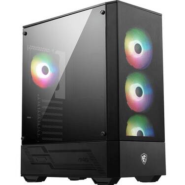MSI MAG FORGE 112R Tempered Glass Mid Tower Black ATX Case