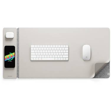 Journey ALTI Wireless Charging Desk Mat - Light Grey | Computer Alliance