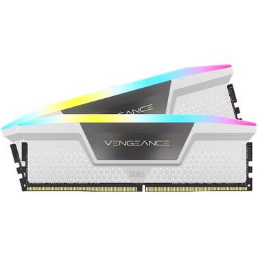 64GB DDR5 (2x32G) Corsair 6000MT/s Vengeance RGB CMH64GX5M2B6000C40W White RAM