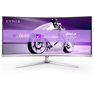 34 Philips 34M2C8600 QD OLED UWQHD HDR Curved Monitor with Speakers