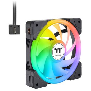 3 x 120mm Thermaltake SWAFAN EX12 ARGB CL-F167-PL12SW-A Magnetic Quick Connect PWM Black Fan, *Eligible for eGift Card up to $50