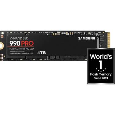 4TB Samsung 990 PRO PCIe 4.0 NVMe M.2 SSD MZ-V9P4T0BW