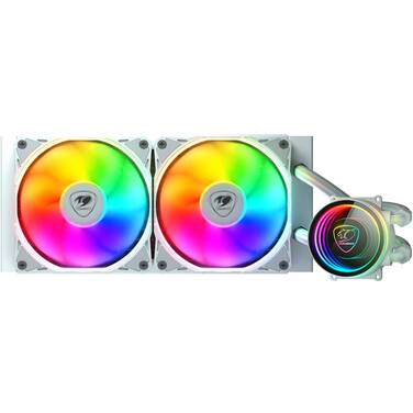Cougar Poseidon Elite 240 ARGB Liquid CPU Cooler White CGR-PSDELRGB-W-240