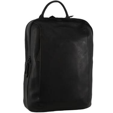 15.6 Pierre Cardin Leather Laptop Backpack - Black PC 3879