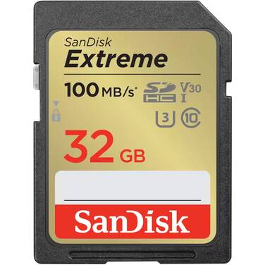 32GB Sandisk Extreme SDHC Memory Card SDSDXVT-032G-GNCIN