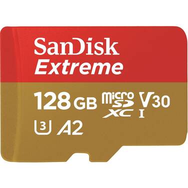 128GB Sandisk Extreme Micro SDXC Memory Card SDSQXAA-128G-GN6AA with SD Adapter