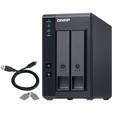QNAP 2 Bay TR-002 Diskless USB-C Direct Attached Storage Expansion Unit