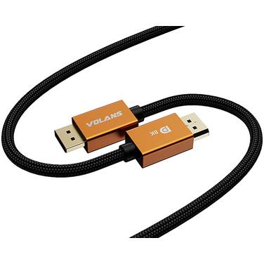 1 Metre Volans 8K DisplayPort to DisplayPort Cable - Male to Male - VL-DD81