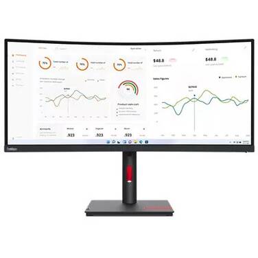 34 Lenovo ThinkVision T34w-30 UWQHD Curved Monitor with Dock 63D4GAR1AU - OPEN STOCK - CLEARANCE