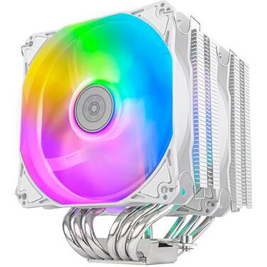 SilverStone HYD120W-ARGB Hydrogon White Dual Tower CPU air cooler