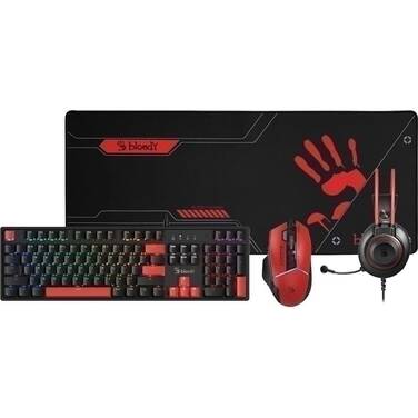Bloody Gaming Bundle - Keyboard Mouse Mouse Pad and Headset