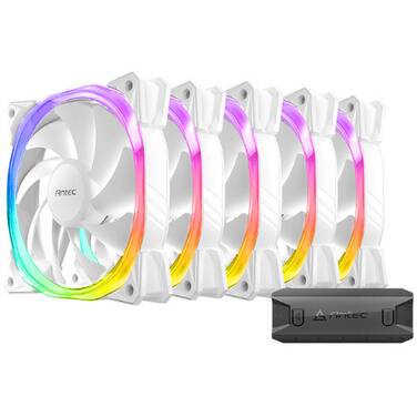 Antec Fusion 120 ARGB White 5 Fans + Controller