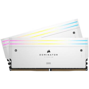48GB DDR5 (2x24G) Corsair 7200MT/s Dominator Titanium CMP48GX5M2X7200C36W White RGB RAM, Limit 1 per customer