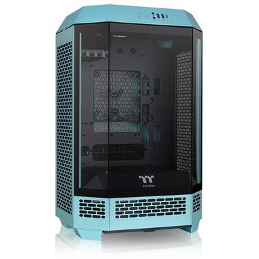 Thermaltake The Tower 300 Tempered Glass Micro Tower Case Turquoise