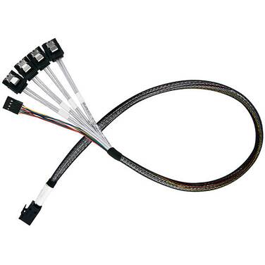 Câble Mini SAS HD Vers 4 SATA SilverStone SST-CPS05 | 0.5 Mètre | Pour Serveur Et Baies De Stockage