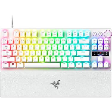 Razer Huntsman V3 Pro RGB TKL Optical-Analog Mechanical Gaming Keyboard White