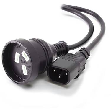 ALOGIC 1.5m IEC C14 to Aus 3 Pin Mains Plug - Male to Female