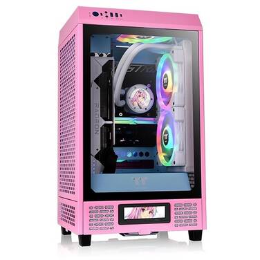 Thermaltake Micro-ATX The Tower 200 TG Bubble Pink Case