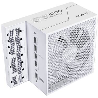 1000 Watt Lian Li EG1000.BE Edge Platinum Gen5 Modular Power Supply with USB Hub White