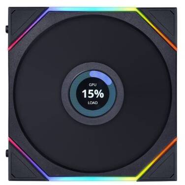 140mm Lian Li TLLCD140-1B UNI FAN TL LCD ARGB PWM Black with LCD Screen
