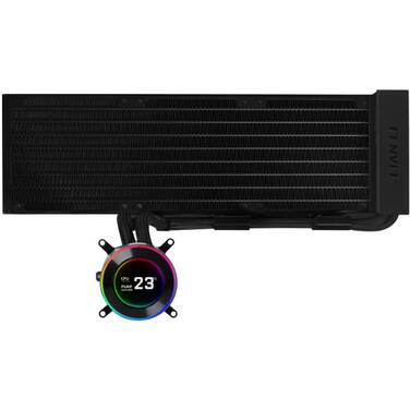 Lian Li Hydroshift II LCD-C 360N Liquid Cooler Radiator with LCD Display Black
