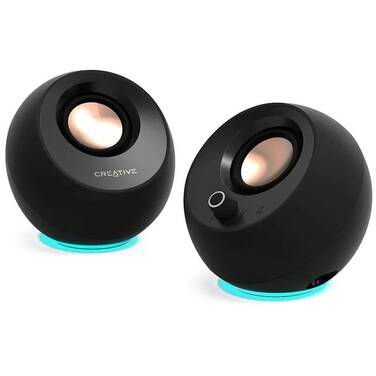 Creative Pebble Pro USB-C Speakers with Bluetooth and Customizable RGB Lighting Black