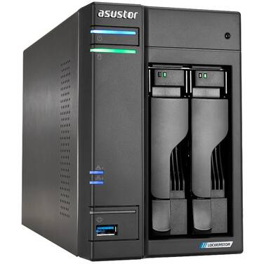 2 Bay Asustor LOCKERSTOR 2 Gen2 2.5Gb NAS Unit with 4xNVMe Slots