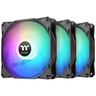 3x120mm Thermaltake LE120 ARGB Sync Case Fan 3 Pack Black