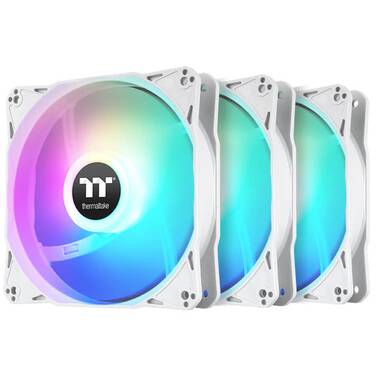 3x120mm Thermaltake LE120 ARGB Sync Case Fan 3 Pack White