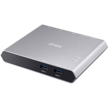 ATEN US3310 2-Port 4K HDMI USB-C KVM Dock Switch with Power Pass-Through