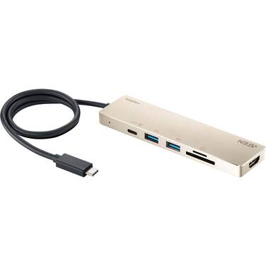 ATEN UH3239 USB-C Multiport Mini Dock with Power Pass-Through