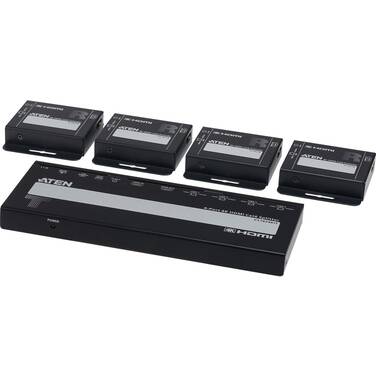 ATEN VS1824KIT 4-Port 4K HDMI Cat 6 Splitter with Receivers