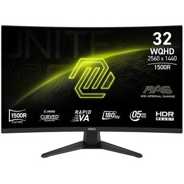 32 MSI MAG 321CQF E18 QHD 180Hz VA Curved Gaming Monitor