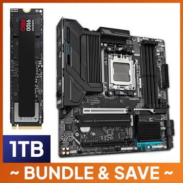 1TB Samsung 9100 SSD + Gigabyte AM5 MicroATX B850M GAMING X WIFI6E DDR5 Motherboard