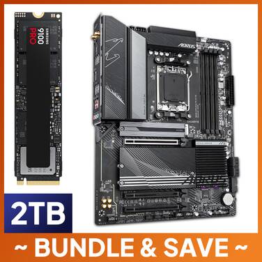 2TB Samsung 9100 SSD + Gigabyte AM5 ATX B650 AORUS ELITE AX V2 DDR5 Motherboard Bundle