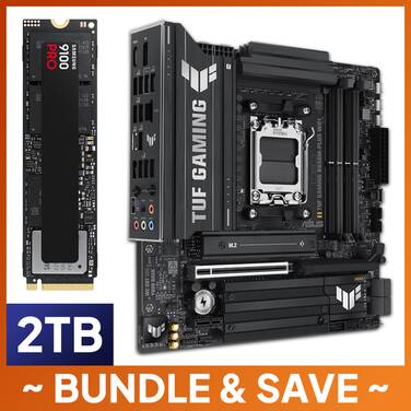 2TB Samsung 9100 SSD + ASUS AM5 MicroATX TUF GAMING B850M-PLUS WIFI Gaming Motherboard Bundle