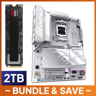 2TB Samsung 9100 SSD + Gigabyte AM5 ATX B850 AORUS ELITE WIFI7 ICE DDR5 Motherboard Bundle