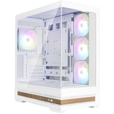 Zalman P40 NAMU ATX Case White with Wood Accent