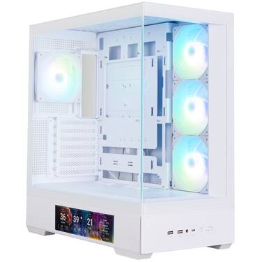 Zalman P40 DS ATX Case with LCD Display White